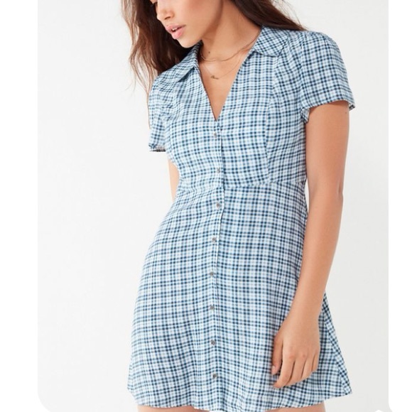 blue plaid dresses